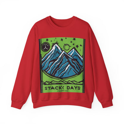 boostlete-pr-season-icon-mountain-grainy-badge-0154 — Unisex Heavy Blend Crewneck Sweatshirt (Gildan)