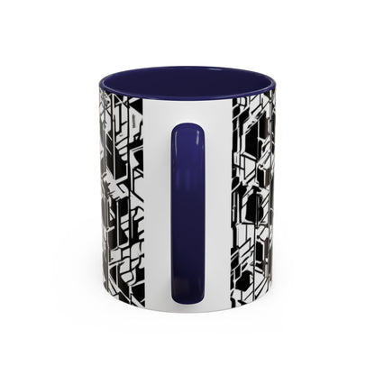 boostlete-field-day-pattern-micro-blueprint-0927 — Accent Mug 11/15oz