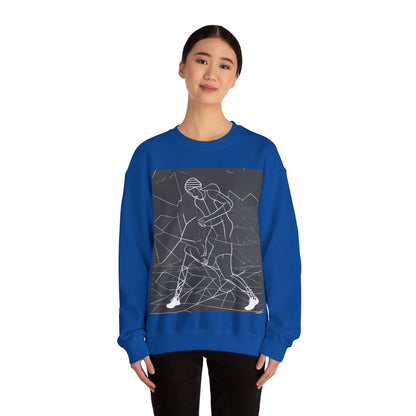 boostlete-pr-season-scene-runner-outline-geometric-1072 — Unisex Heavy Blend Crewneck (G18000)