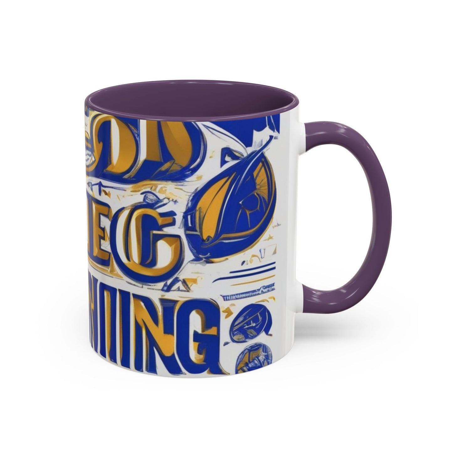 boostlete-am-crew-type-own-the-morning-outline-over-solid-vector-0429 — Accent Mug 11/15oz