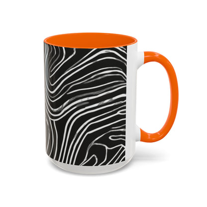boostlete-field-day-pattern-topographic-badge-0307 — Accent Mug 11oz/15oz