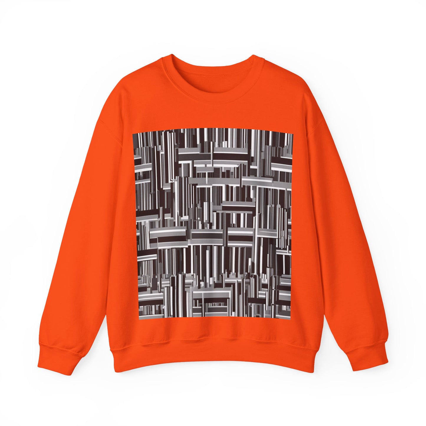 boostlete-recovery-progress-pattern-barcode-isometric-1023 — Unisex Heavy Blend Crewneck (G18000)