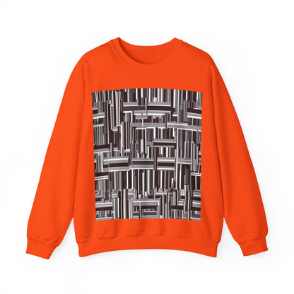 boostlete-recovery-progress-pattern-barcode-isometric-1023 — Unisex Heavy Blend Crewneck (G18000)