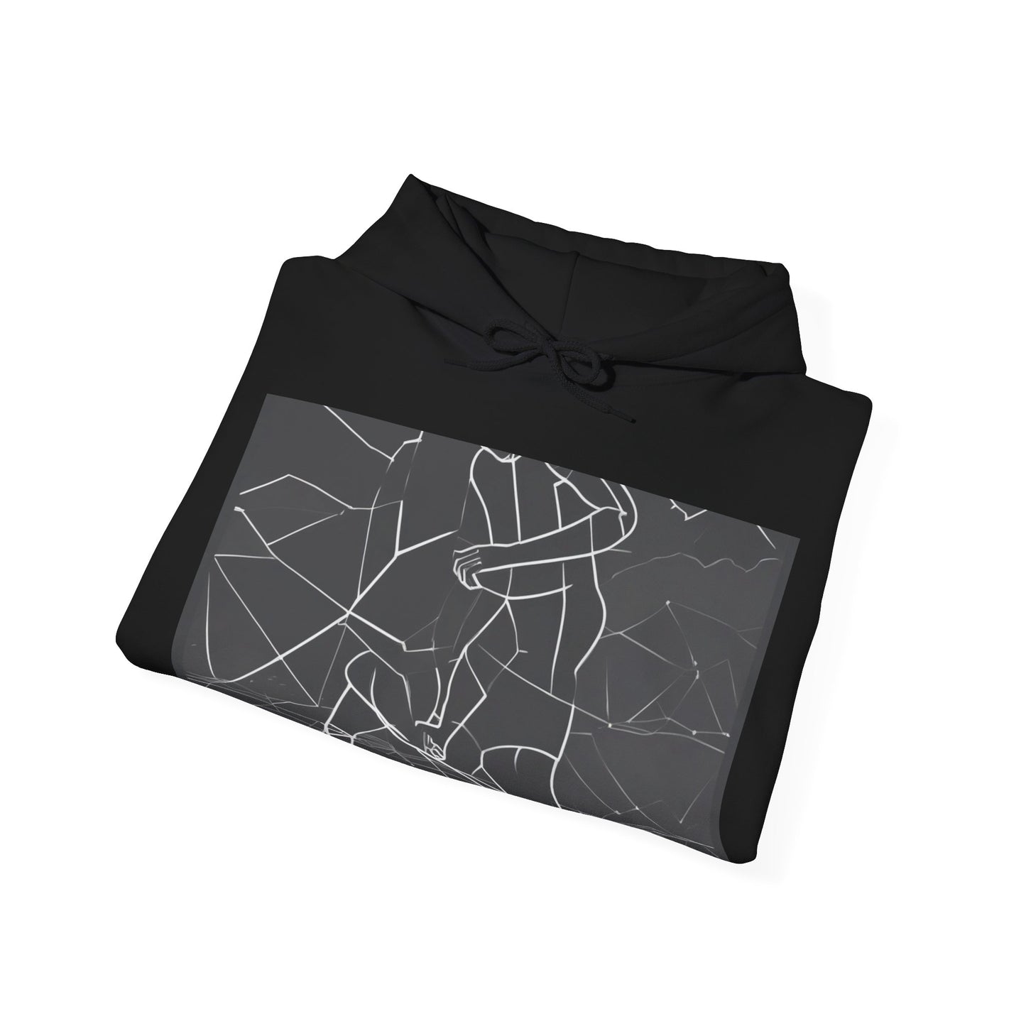 boostlete-pr-season-scene-runner-outline-geometric-1072 — Unisex Heavy Blend Hoodie (G18500)