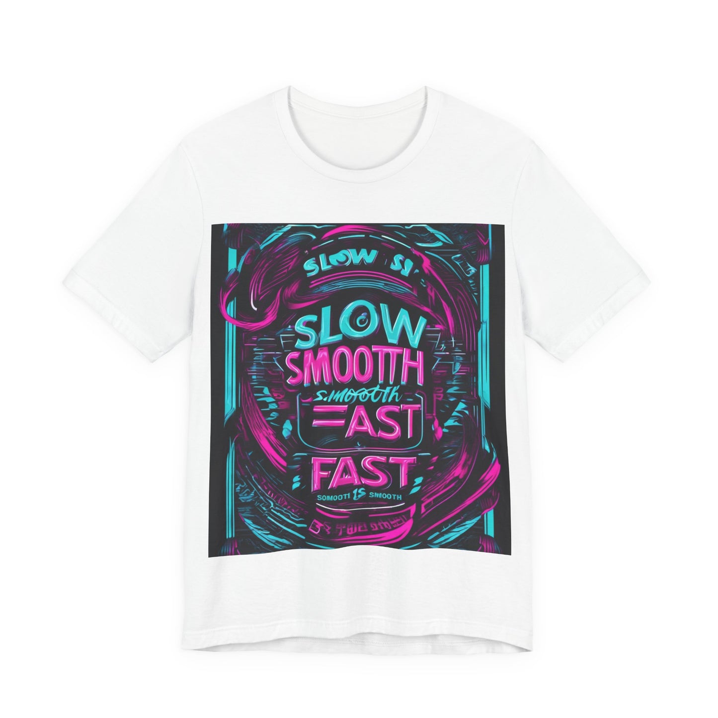 boostlete-recovery-progress-type-slow-is-smooth-smooth-is-fast-banner-engraved-0181 — Unisex Jersey Short Sleeve (B+C 3001)
