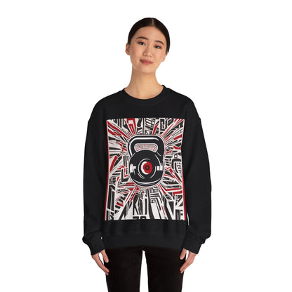 boostlete-recovery-progress-icon-kettlebell-outline-industrial-0366 — Unisex Heavy Blend Crewneck Sweatshirt (Gildan)