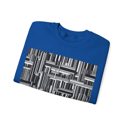 boostlete-recovery-progress-pattern-barcode-isometric-1023 — Unisex Heavy Blend Crewneck (G18000)