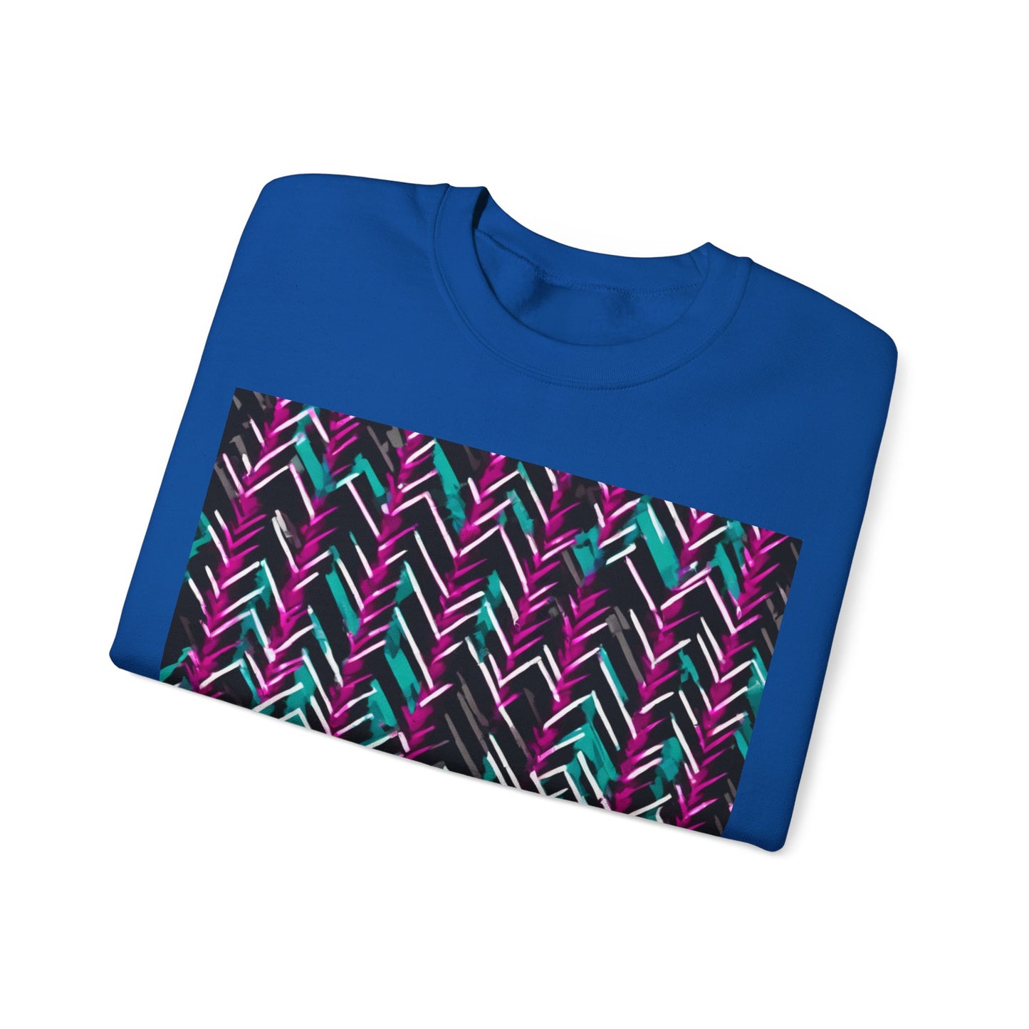 boostlete-recovery-progress-pattern-chevron-retro-0243 — Unisex Heavy Blend Crewneck (G18000)
