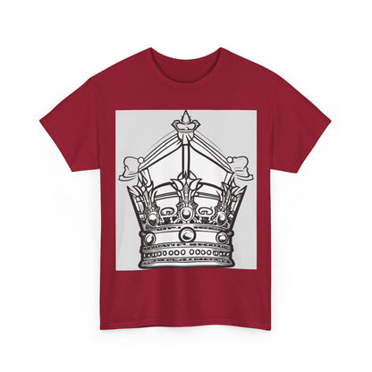 boostlete-quiet-power-icon-crown-outline-badge-0130 — Unisex Heavy Cotton Tee (Gildan 5000)