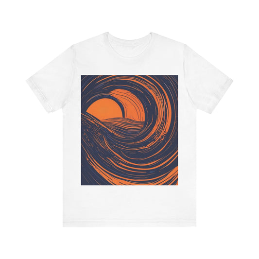 boostlete-rise-grind-icon-sunrise-speed-line-art-0202 — Unisex Jersey Short Sleeve (B+C 3001)