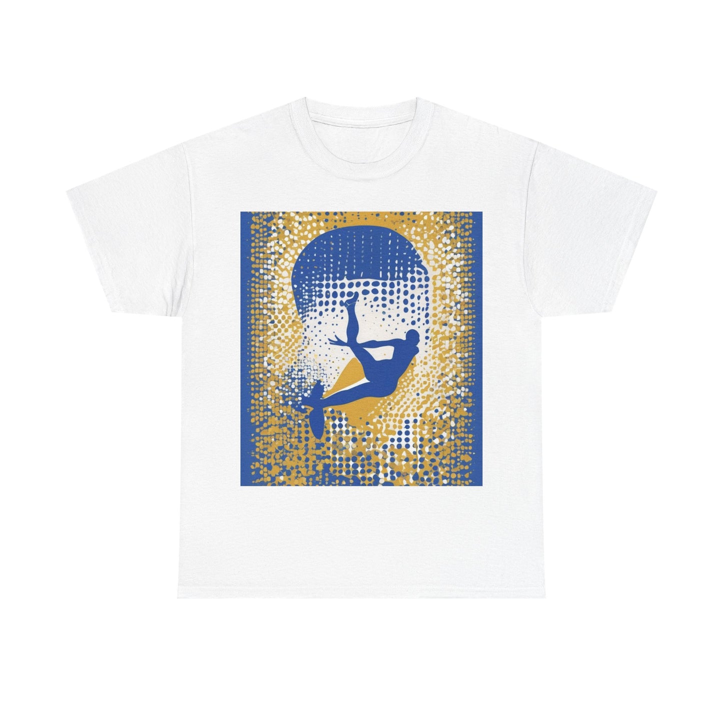 boostlete-field-day-icon-swimmer-halftone-paper-0246 — Unisex Heavy Cotton Tee (Gildan 5000)