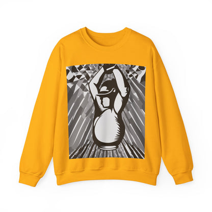 boostlete-iron-intent-scene-kettlebell-grainy-modern-0276 — Unisex Heavy Blend Crewneck Sweatshirt (Gildan)