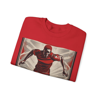 boostlete-am-crew-scene-sprinter-outline-athletic-0228 — Unisex Heavy Blend Crewneck Sweatshirt (Gildan)