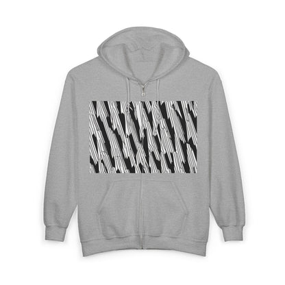 boostlete-iron-intent-pattern-micro-isometric-0199 — Unisex Heavy Blend Full-Zip Hooded Sweatshirt