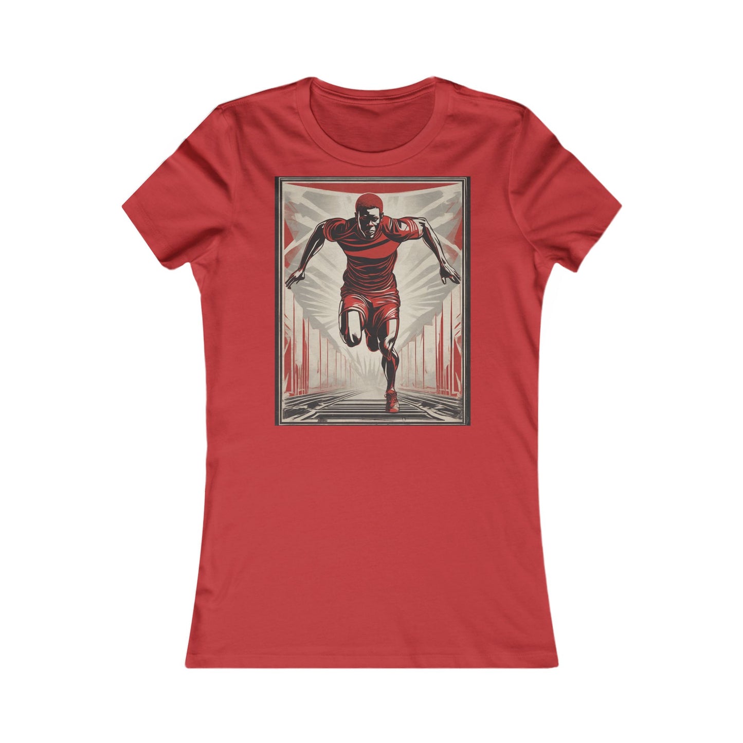 boostlete-am-crew-scene-sprinter-outline-athletic-0228 — Women's Favorite Tee (B+C 6004)