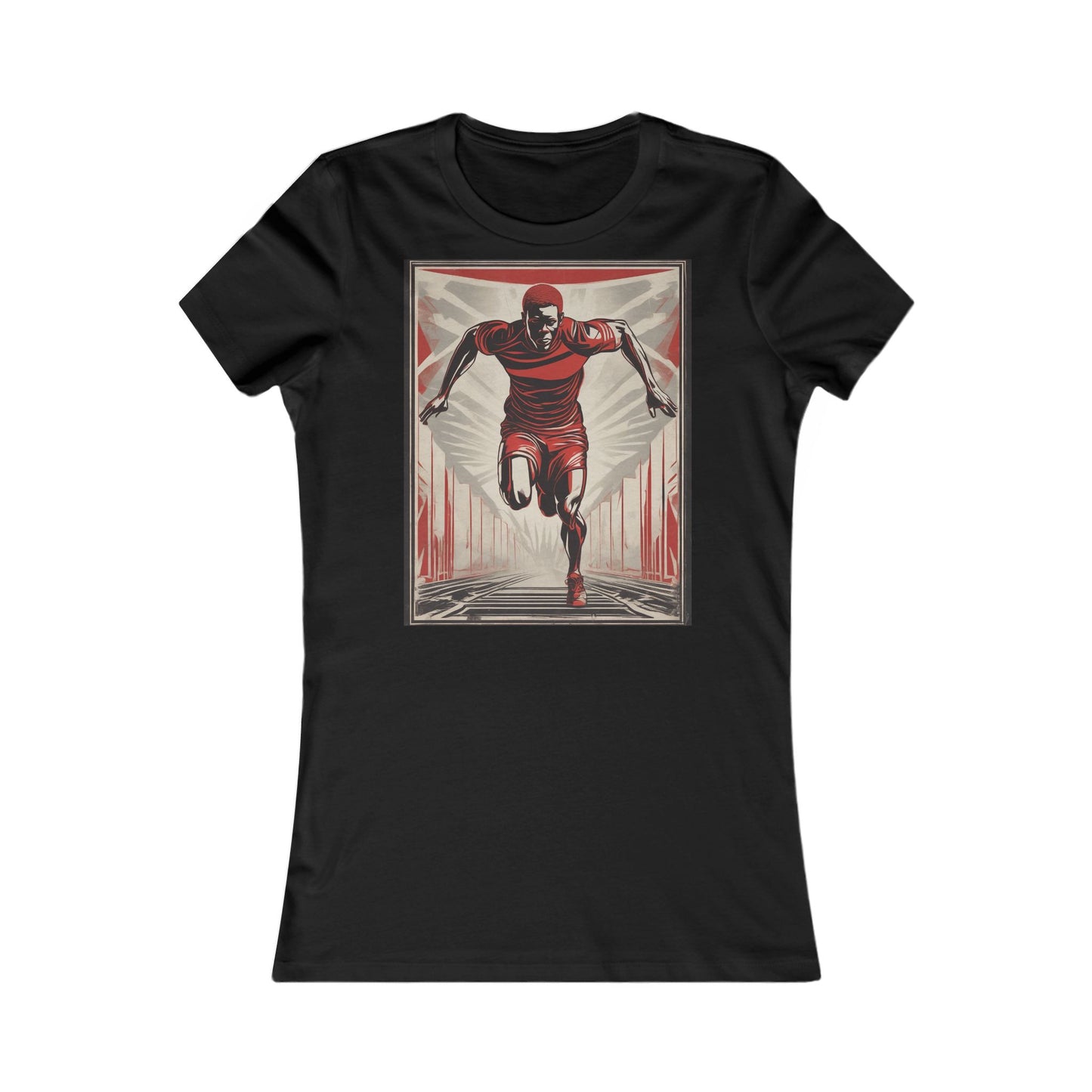 boostlete-am-crew-scene-sprinter-outline-athletic-0228 — Women's Favorite Tee (B+C 6004)