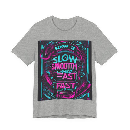 boostlete-recovery-progress-type-slow-is-smooth-smooth-is-fast-banner-engraved-0181 — Unisex Jersey Short Sleeve (B+C 3001)