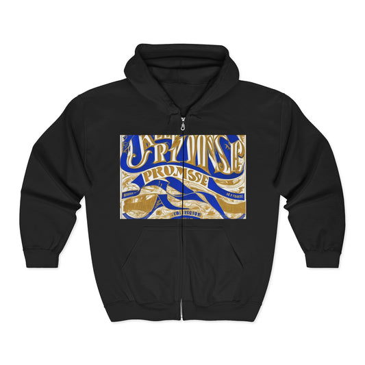 boostlete-am-crew-type-keep-the-promise-split-engraved-0101 — Unisex Heavy Blend Full-Zip Hooded Sweatshirt