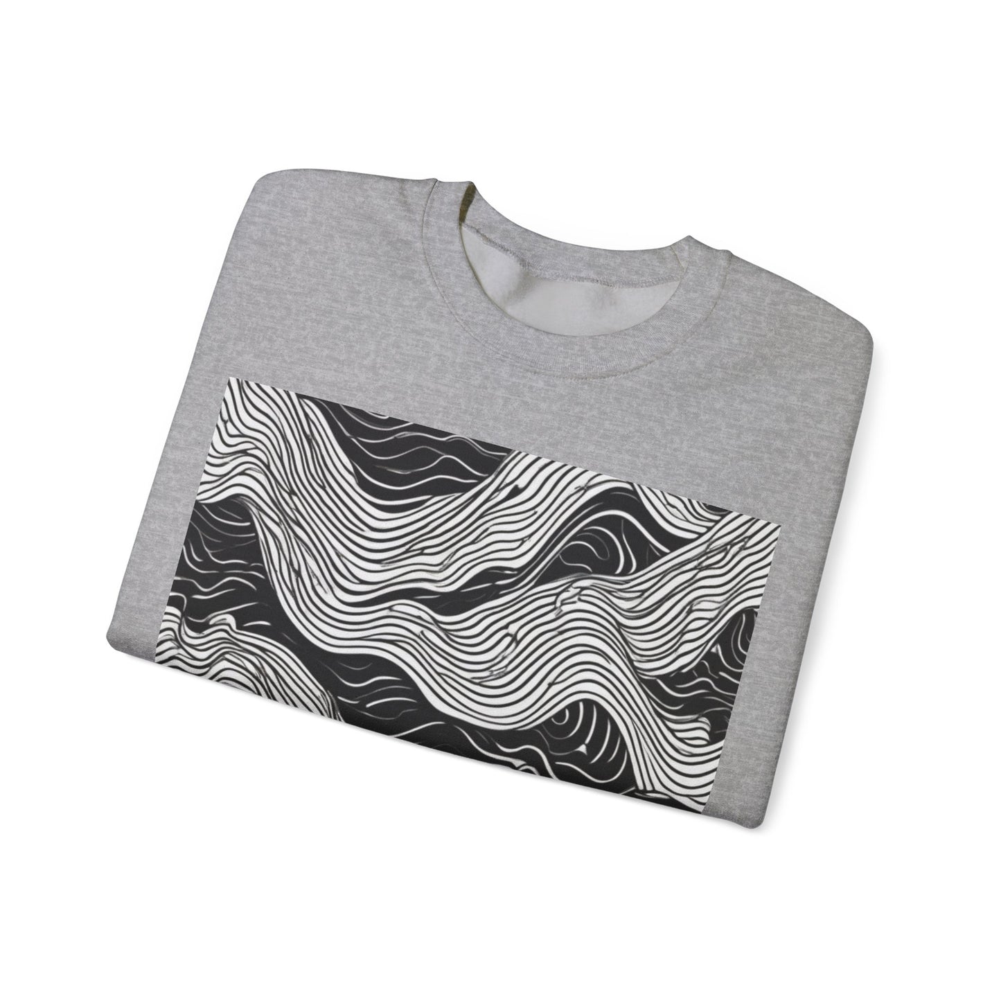 boostlete-field-day-pattern-topographic-line-art-0239 — Unisex Heavy Blend Crewneck Sweatshirt (Gildan)