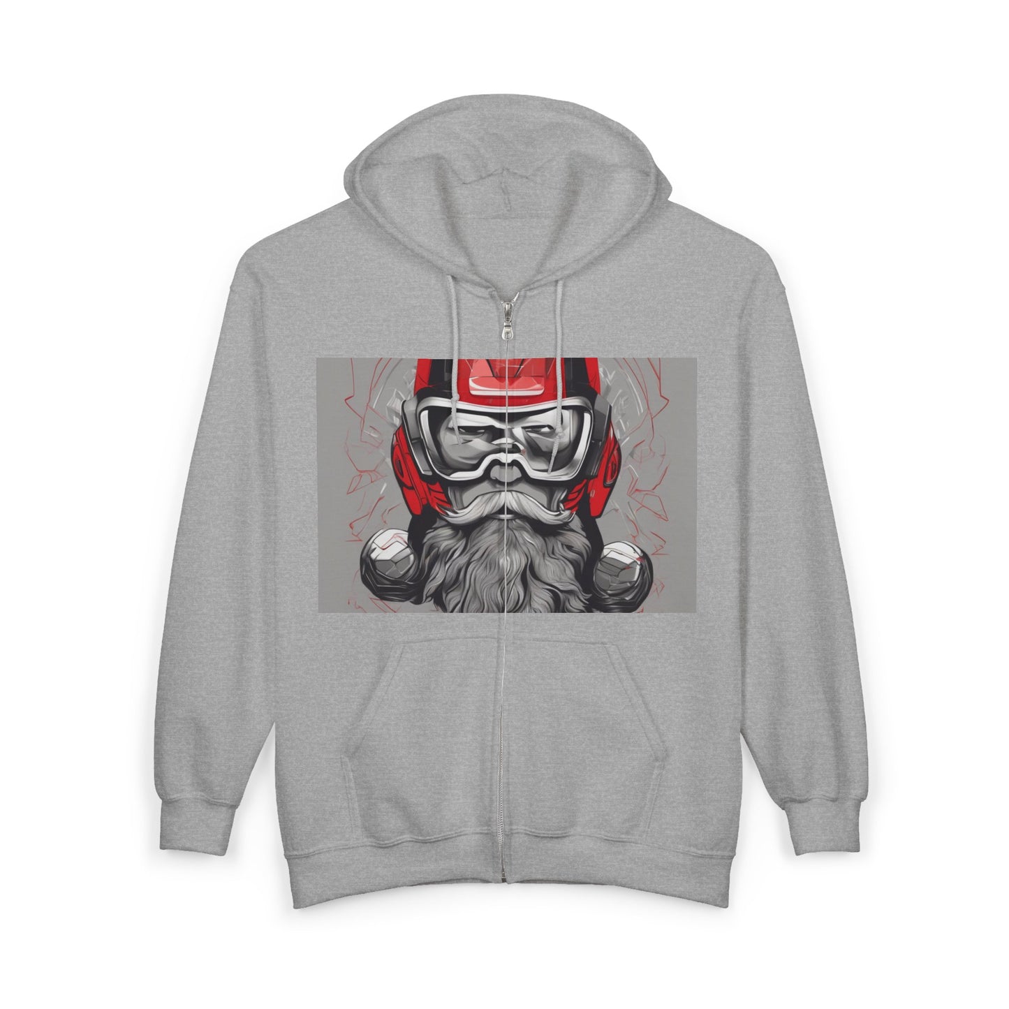boostlete-pr-season-type-calm-is-a-superpower-outline-over-solid-isometric-0413 — Unisex Heavy Blend Full-Zip Hooded Sweatshirt