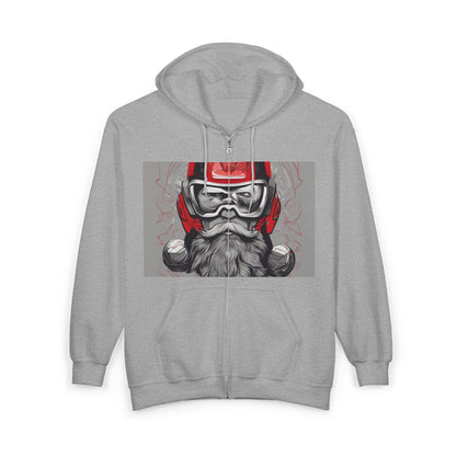 boostlete-pr-season-type-calm-is-a-superpower-outline-over-solid-isometric-0413 — Unisex Heavy Blend Full-Zip Hooded Sweatshirt