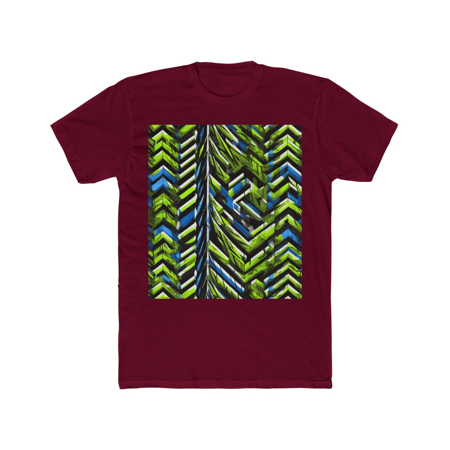 boostlete-rise-grind-pattern-chevron-isometric-0195 — Unisex Cotton Crew Tee (NL 3600)
