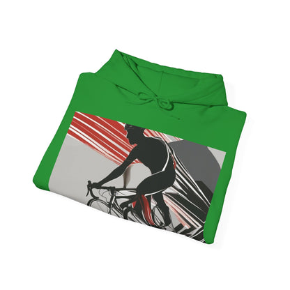 boostlete-boost-mode-scene-cyclist-speed-geometric-0208 — Unisex Heavy Blend Hooded Sweatshirt (Gildan)