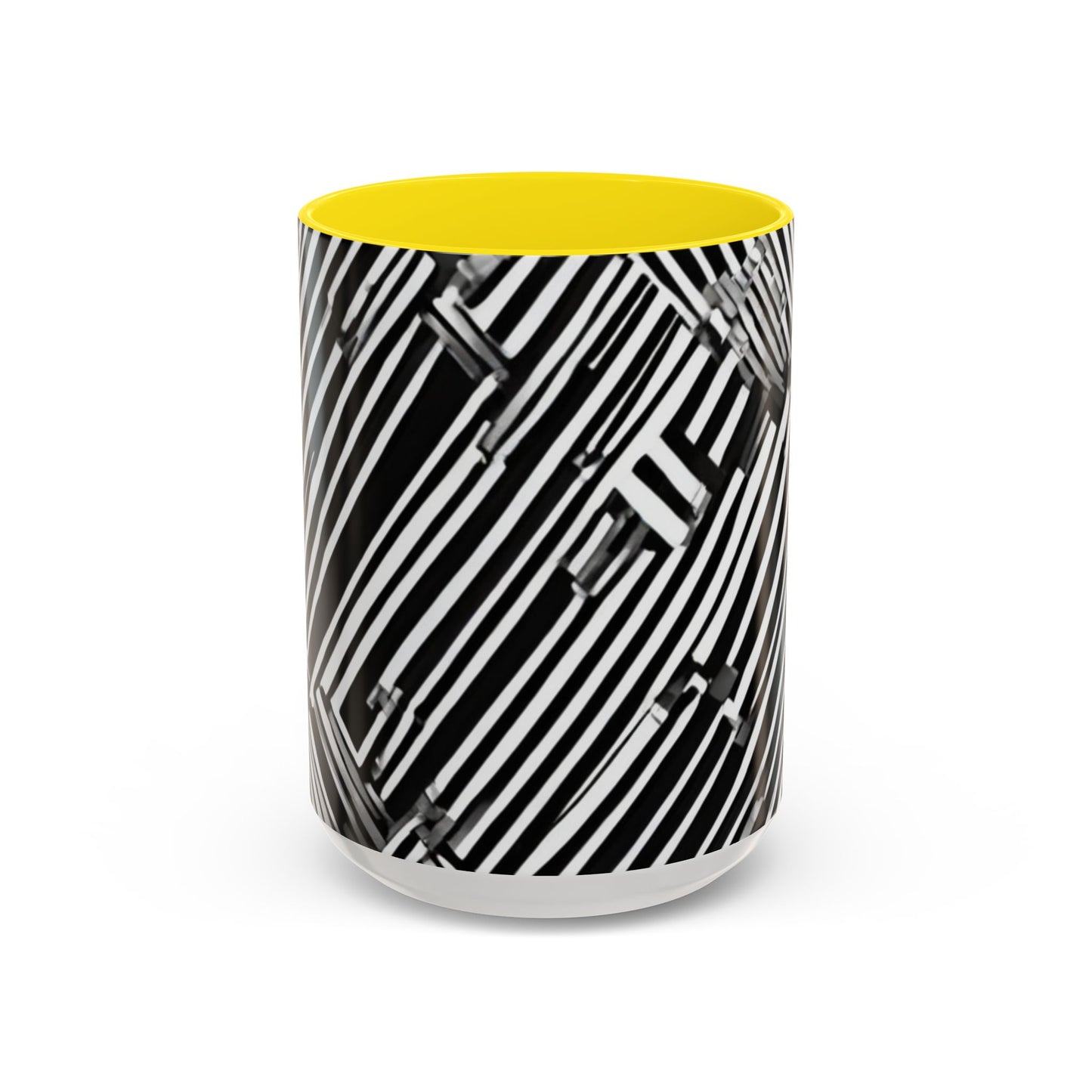 boostlete-mile-by-mile-pattern-barcode-monoline-0059 — Accent Mug 11oz/15oz