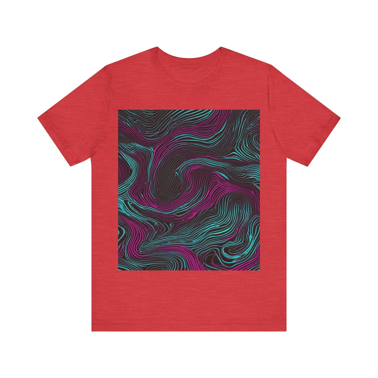 boostlete-am-crew-pattern-topographic-monoline-0075 — Unisex Jersey Short Sleeve (B+C 3001)