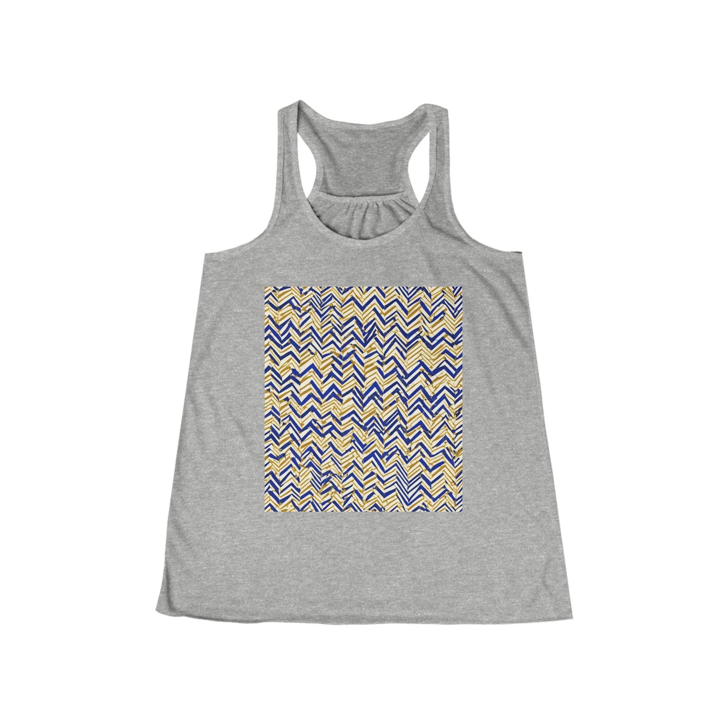 boostlete-boost-mode-pattern-ekg-line-art-0091 — Women's Flowy Racerback Tank (B+C 8800)