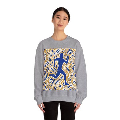 boostlete-pr-season-icon-runner-outline-industrial-0170 — Unisex Heavy Blend Crewneck Sweatshirt (Gildan)