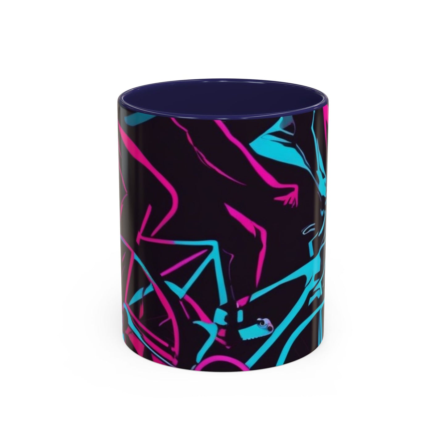 boostlete-rise-grind-scene-cyclist-outline-vector-0868 — Accent Mug 11/15oz