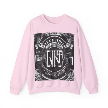 boostlete-am-crew-type-lift-the-standard-banner-engraved-0665 — Unisex Heavy Blend Crewneck (G18000)