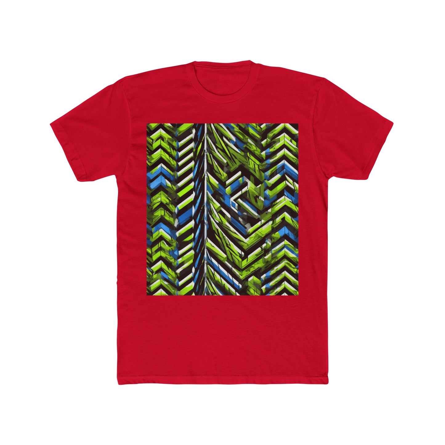 boostlete-rise-grind-pattern-chevron-isometric-0195 — Unisex Cotton Crew Tee (NL 3600)