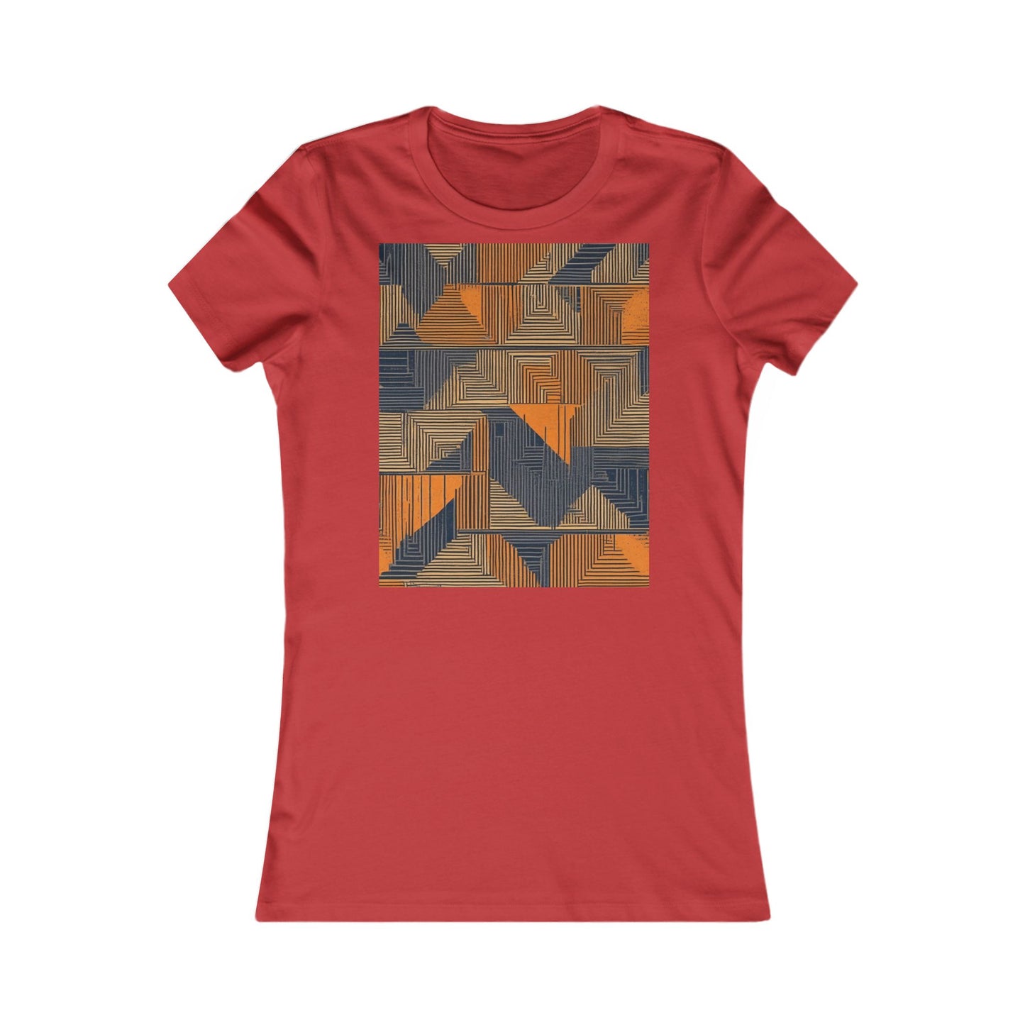 boostlete-field-day-pattern-stair-steps-geometric-0055 — Women's Favorite Tee (B+C 6004)