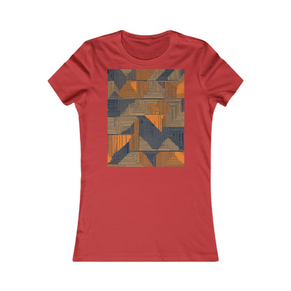 boostlete-field-day-pattern-stair-steps-geometric-0055 — Women's Favorite Tee (B+C 6004)