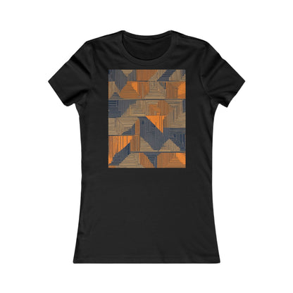 boostlete-field-day-pattern-stair-steps-geometric-0055 — Women's Favorite Tee (B+C 6004)