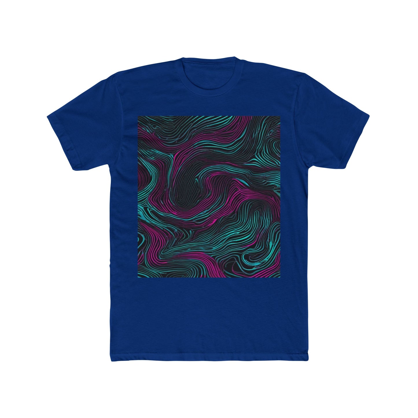 boostlete-am-crew-pattern-topographic-monoline-0075 — Unisex Cotton Crew Tee (NL 3600)
