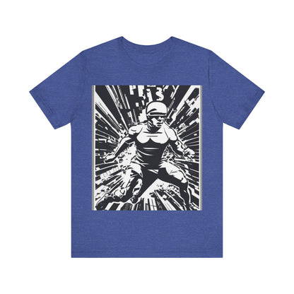 boostlete-field-day-scene-sprinter-halftone-bold-0148 — Unisex Jersey Short Sleeve (B+C 3001)