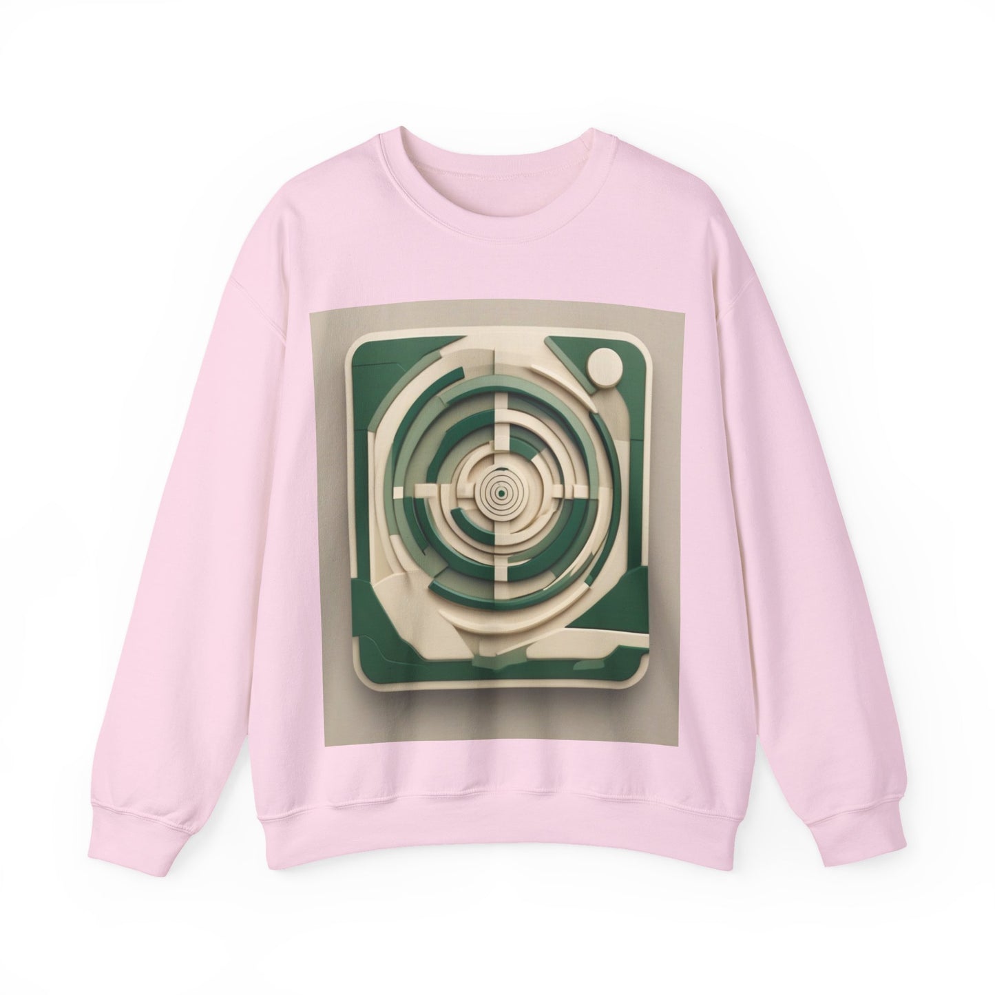 boostlete-mile-by-mile-icon-target-3d-modern-0306 — Unisex Heavy Blend Crewneck (G18000)