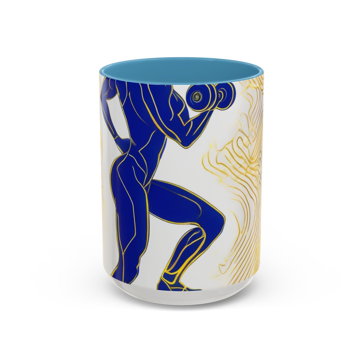 boostlete-iron-intent-scene-lunge-neon-line-art-0392 — Accent Mug 11/15oz