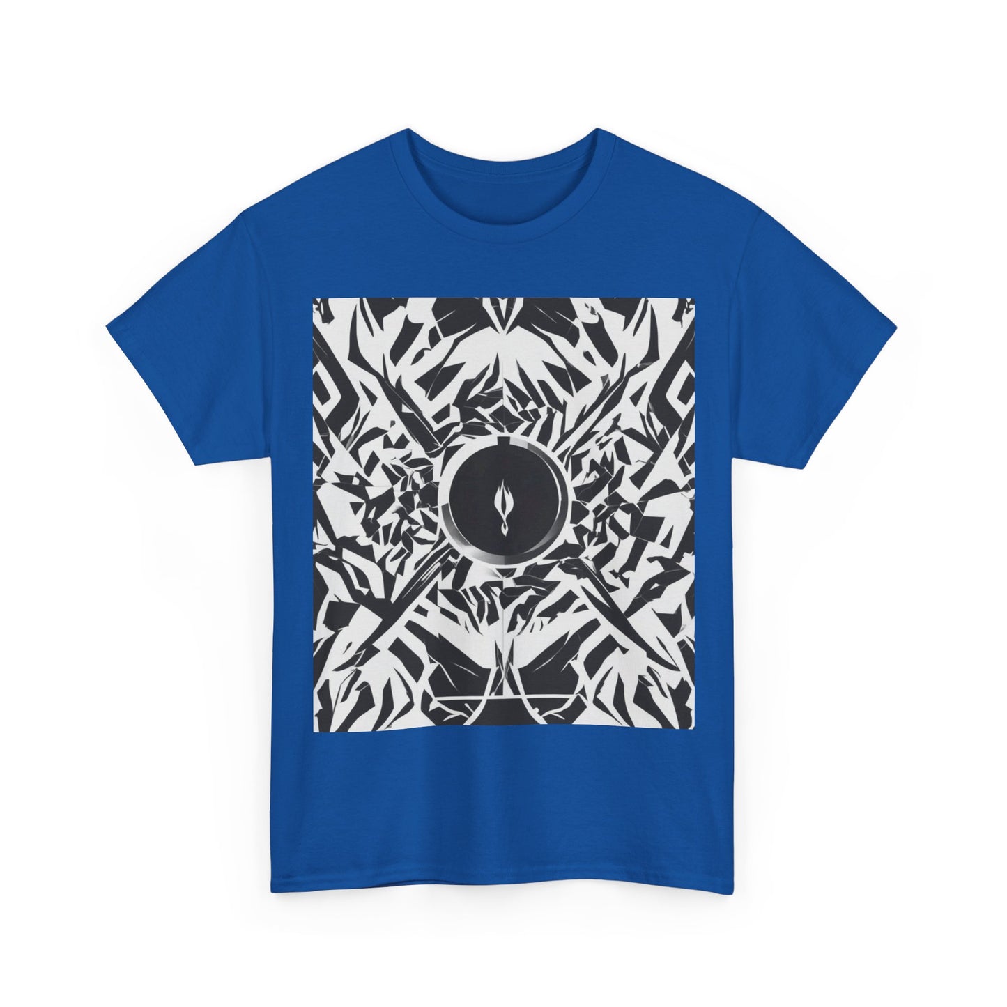 boostlete-am-crew-icon-flame-matte-geometric-0286 — Unisex Heavy Cotton Tee (Gildan 5000)