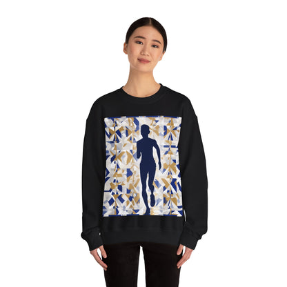 boostlete-recovery-progress-scene-marathoner-matte-geometric-0448 — Unisex Heavy Blend Crewneck Sweatshirt (Gildan)