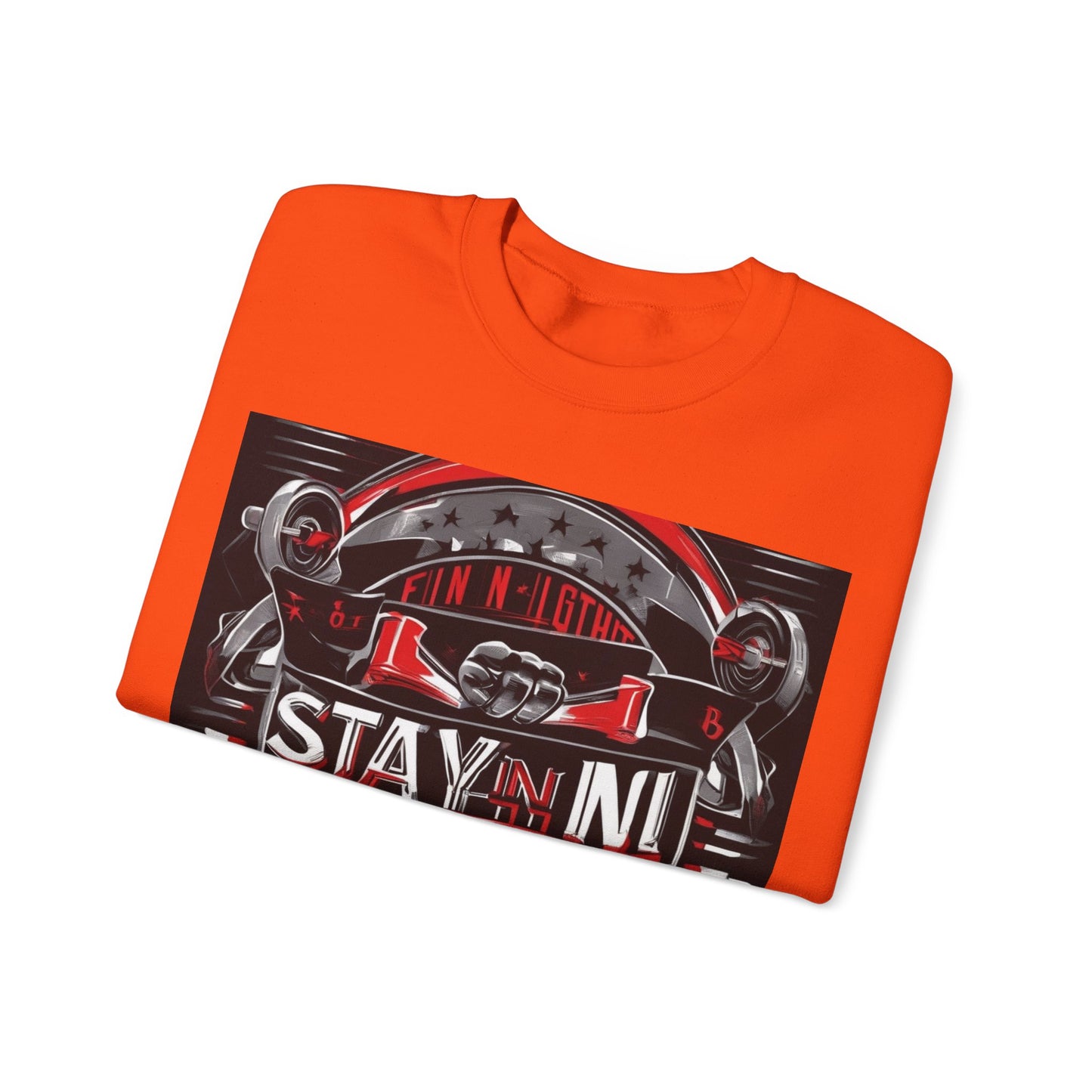 boostlete-rise-grind-type-stay-in-the-fight-banner-retro-1441 — Unisex Heavy Blend Crewneck (G18000)