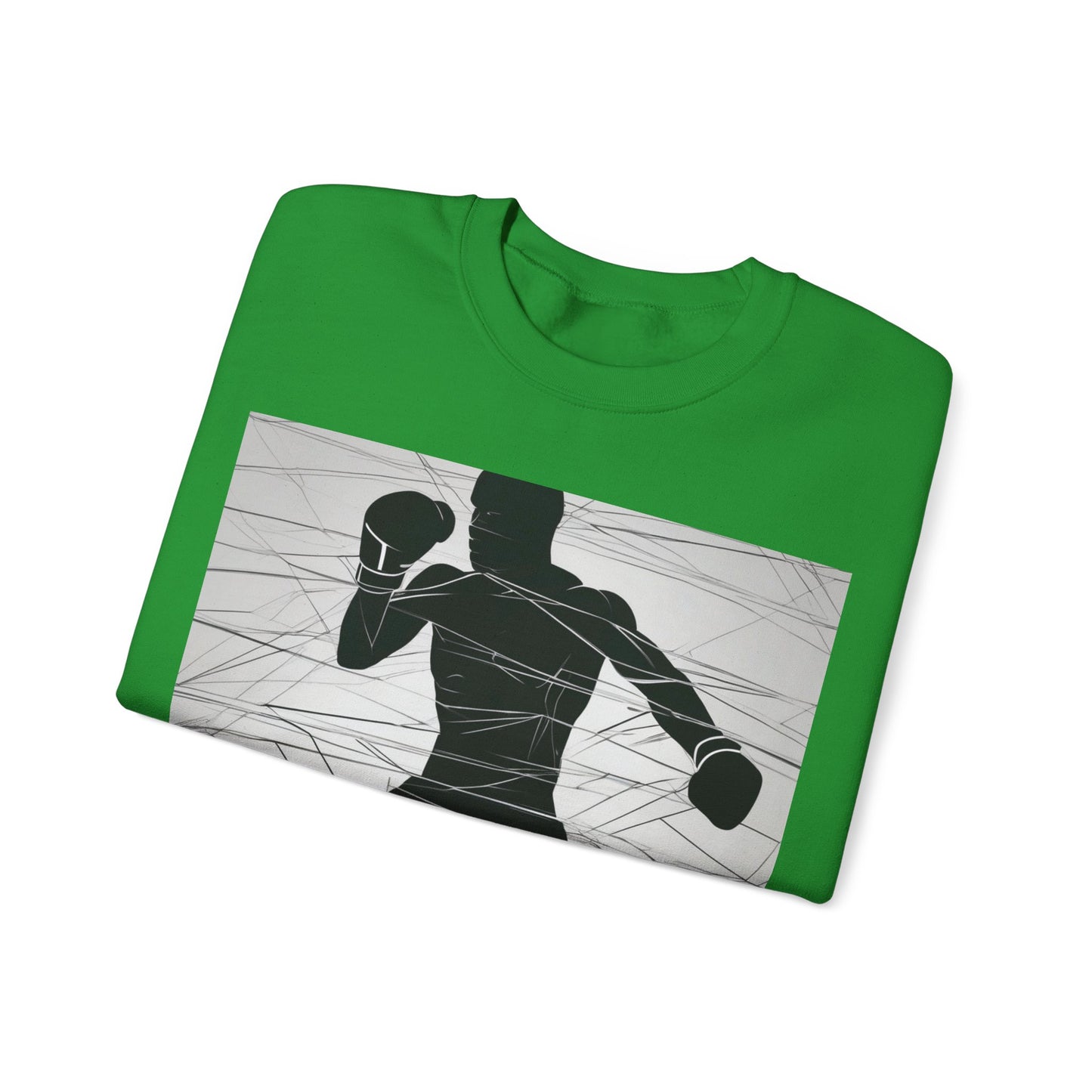 boostlete-mile-by-mile-scene-boxer-motion-geometric-0028 — Unisex Heavy Blend Crewneck Sweatshirt (Gildan)