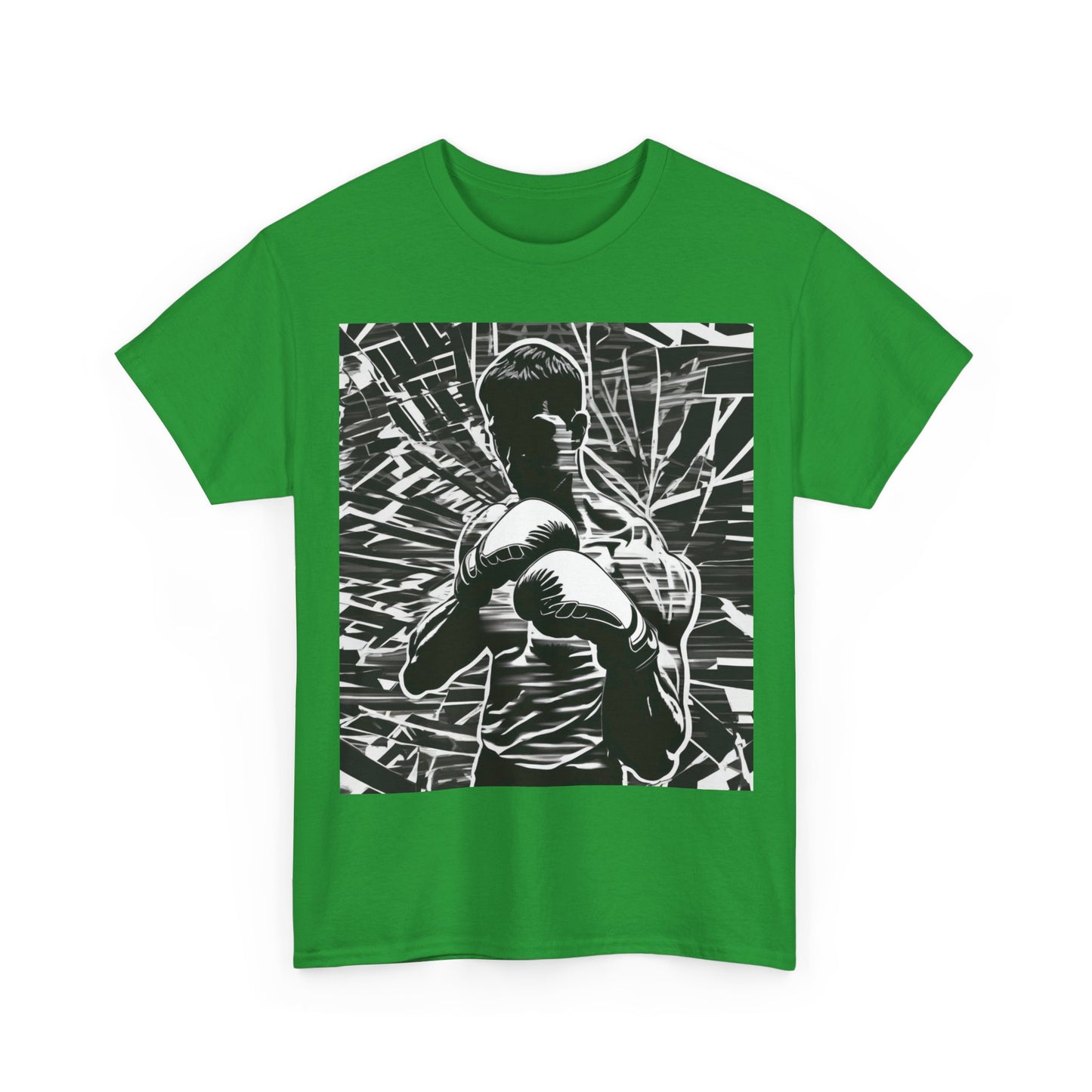 boostlete-boost-mode-scene-boxer-glitch-paper-0084 — Unisex Heavy Cotton Tee (Gildan 5000)