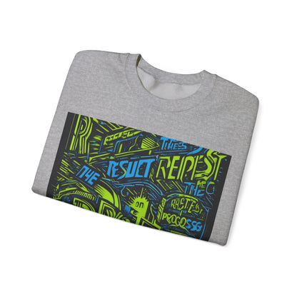 boostlete-rise-grind-type-respect-the-process-big-monoline-0265 — Unisex Heavy Blend Crewneck Sweatshirt (Gildan)