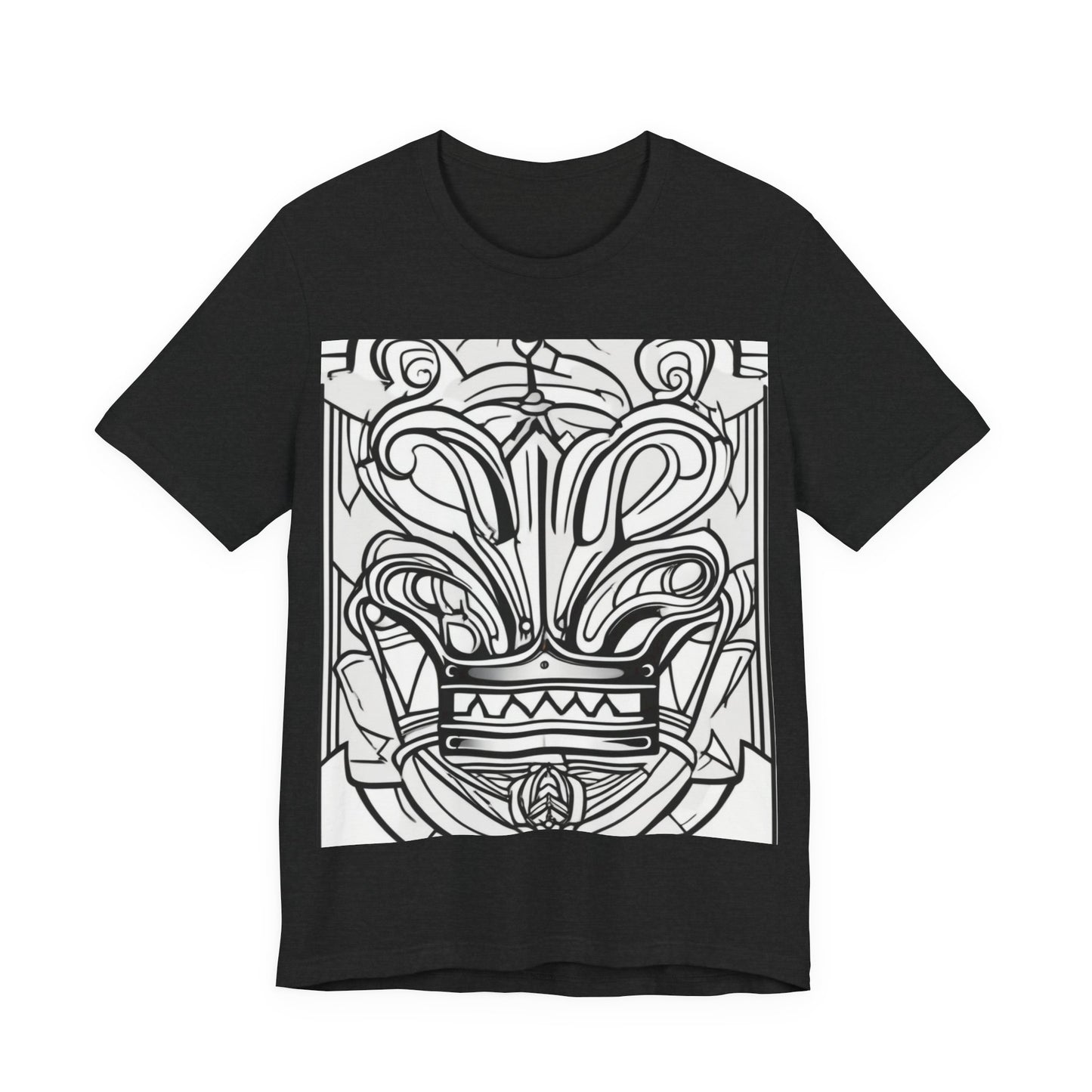boostlete-boost-mode-icon-crown-offset-line-art-0190 — Unisex Jersey Short Sleeve (B+C 3001)