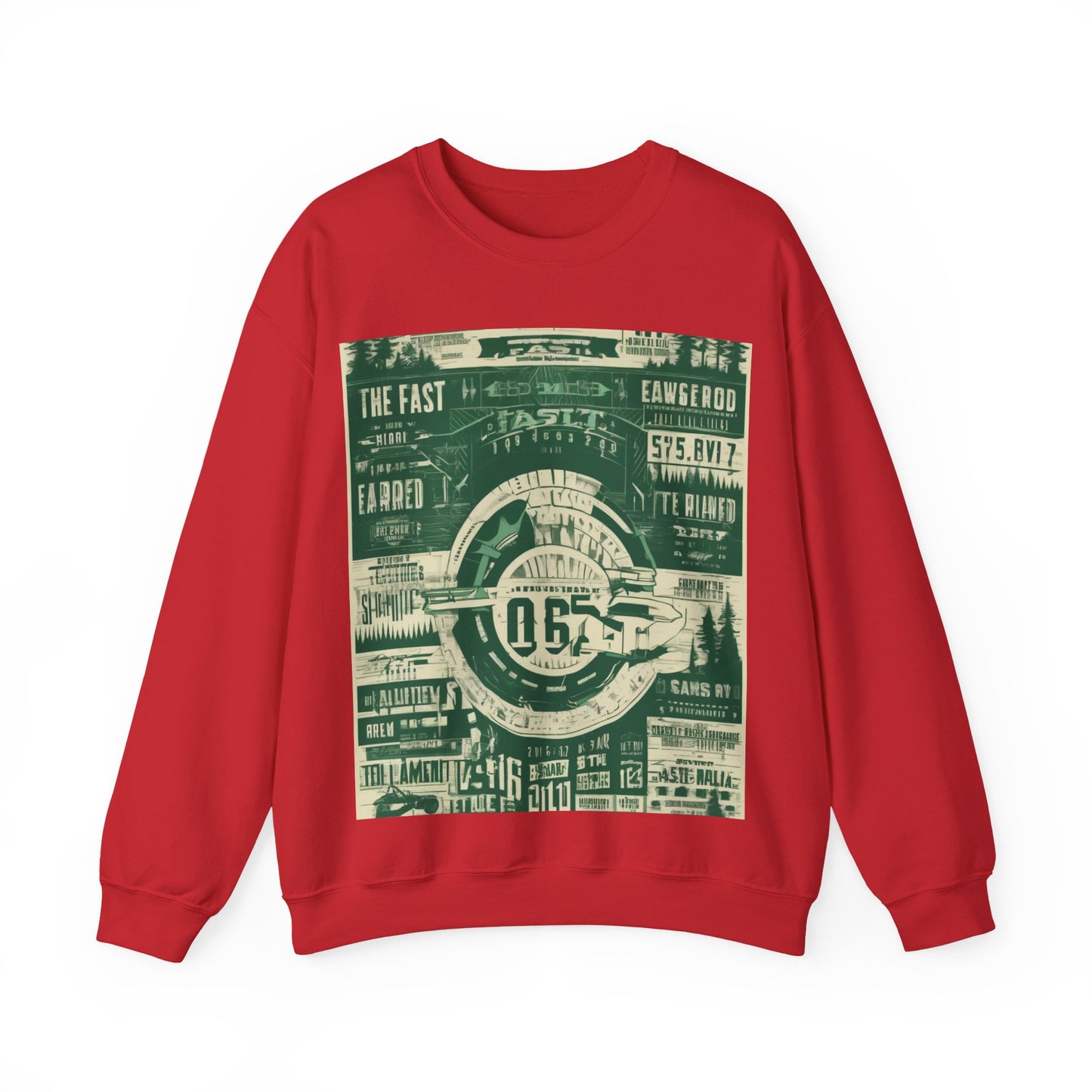 boostlete-mile-by-mile-type-fast-is-earned-big-blueprint-0041 — Unisex Heavy Blend Crewneck Sweatshirt (Gildan)