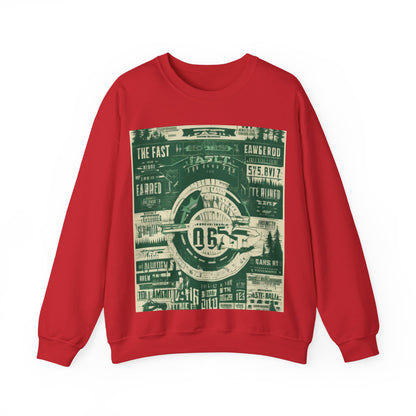 boostlete-mile-by-mile-type-fast-is-earned-big-blueprint-0041 — Unisex Heavy Blend Crewneck Sweatshirt (Gildan)